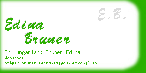 edina bruner business card